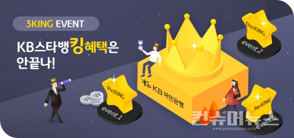 KB국민은행, ‘KB스타뱅“킹”혜택은 안끝나!’ 3KING 이벤트 선보여